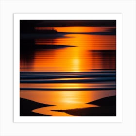 Sunset At The Beach Art Print