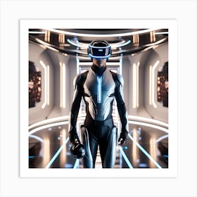 Futuristic Man In Futuristic Suit 13 Art Print