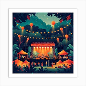 Concert In The Park Art Print