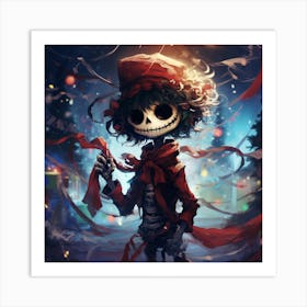 Merry Christmas! Christmas skeleton 9 Art Print