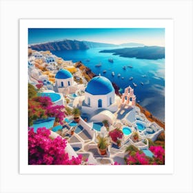 Oia Village Art Print