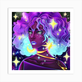 Galaxy Girl Art Print