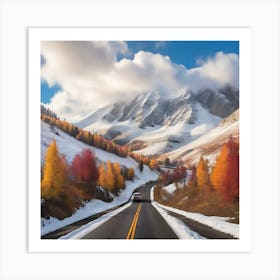 Autumn Road In Colorado Art Print