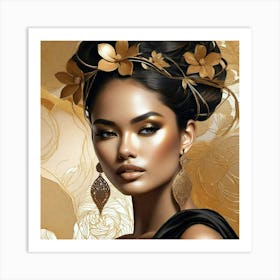 Golden Beauty Art Print