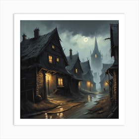 Haunted Village 1 Art Print