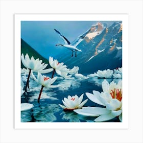 White Lilies Art Print