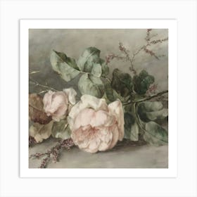 Roses On A Table 1 Art Print