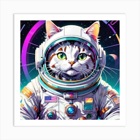 Astronaut Cat 2 Art Print