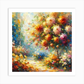 Flower Garden Impressionism Art Print