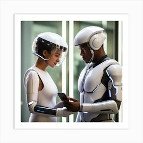 Futuristic Couple 125 Art Print