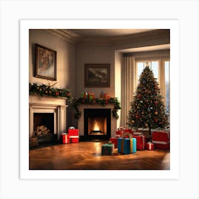 Christmas Tree Stock Videos & Royalty-Free Footage 8 Art Print