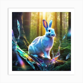 Rabbit In The Forest 26 Art Print