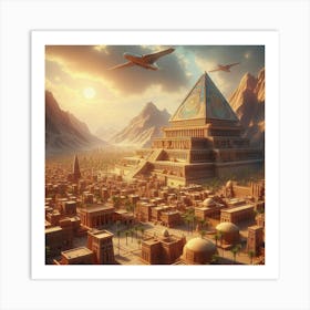 Egyptian City 3 Art Print