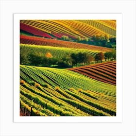 Colorful Vineyards Art Print