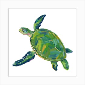 Green Sea Turtle 04 Art Print