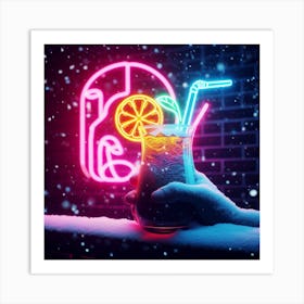 Neon Drink Art Print