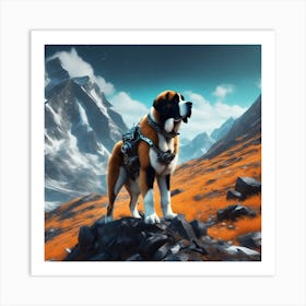 St Bernard 41 Art Print