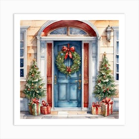 Christmas Door 193 Art Print