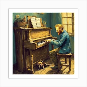 Piano By Van Gogh Art Print