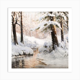 Winter In The Woods Art Print