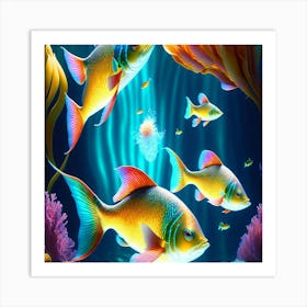 Fishes In The Sea 1 Art Print