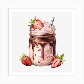 Strawberry Milkshake 34 Art Print