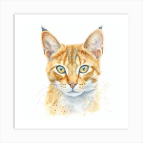 California Spangled Gold Cat Portrait 3 Art Print