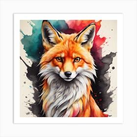 Fox Painting Art Print