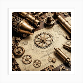 Steampunk Gears 2 Art Print