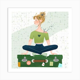 Travelling girlie Art Print