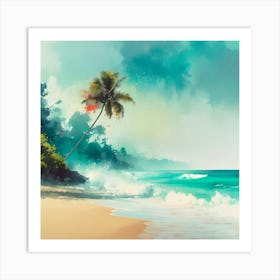 Beach in Hawaii Art Print