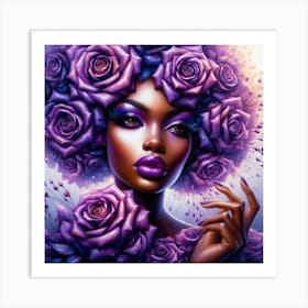 Purple Roses 3 Art Print