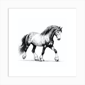 Clydesdale Horse Art Print