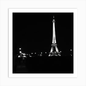 Eiffel Tower At Night Art Print