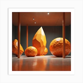 Orange Spheres Art Print