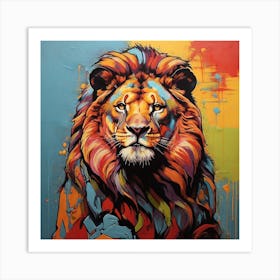 Pop Art graffiti Lion 1 Art Print