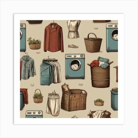 Default Default Vintage And Retro Laundry Aestethic 3 (1) Art Print