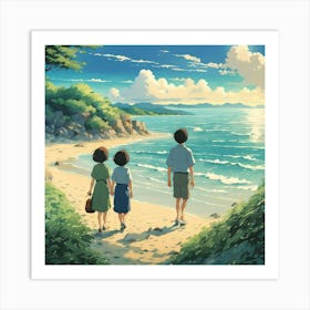 AT THE BEACH Art Print