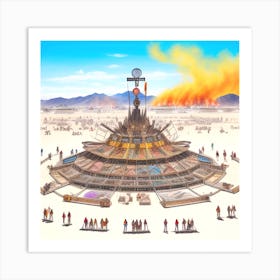 Burning Man 2 Art Print