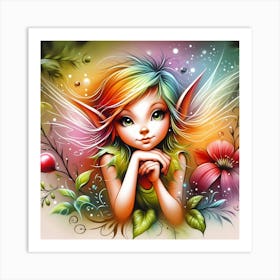 Rainbow Faerie 1 Art Print