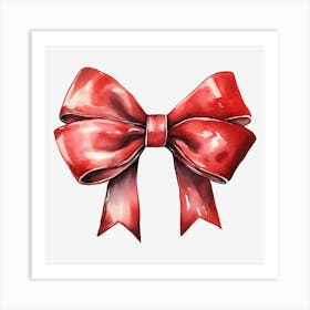 Red Bow 4 Art Print