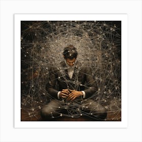 Man In The Net Art Print