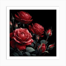 Red Roses 3 Art Print