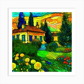 House In The Garden Art Print