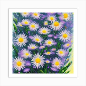 Aster Flowers Art Print