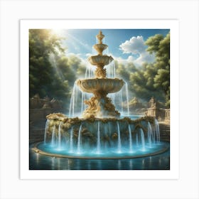 Fountain Of Love 2 Art Print