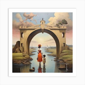 river in the live bridge Art Print