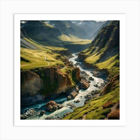 Valley Of The River Art Print