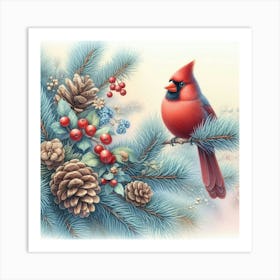 Red Bird Art Print