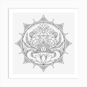 Aquatic Mandala 07 Art Print